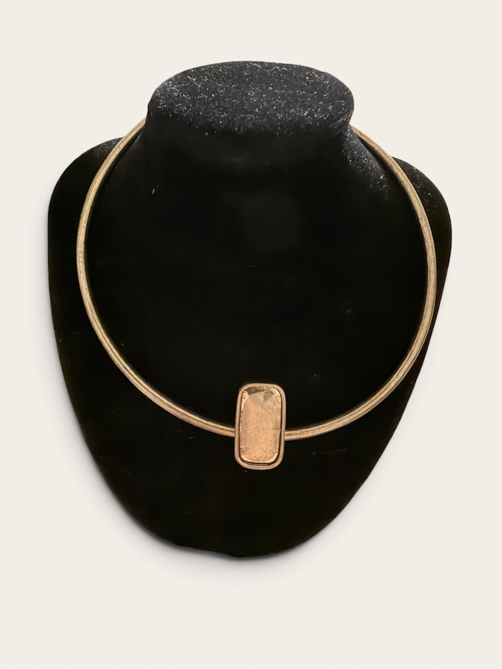 NWT The Sak Gold-Tone Collar Necklace with Rectangular Stone